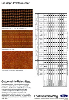 Polstermuster / Upholstery pattern August 1973